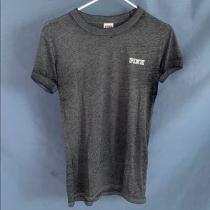 Pink brand grey tee shirt